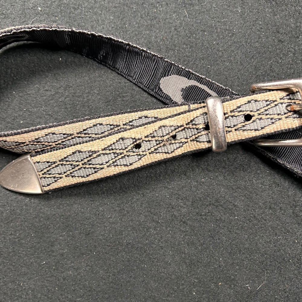Croakies Woven Web Belt Mens 38 Southwestern Geometric Made in USA Y2K Retro
